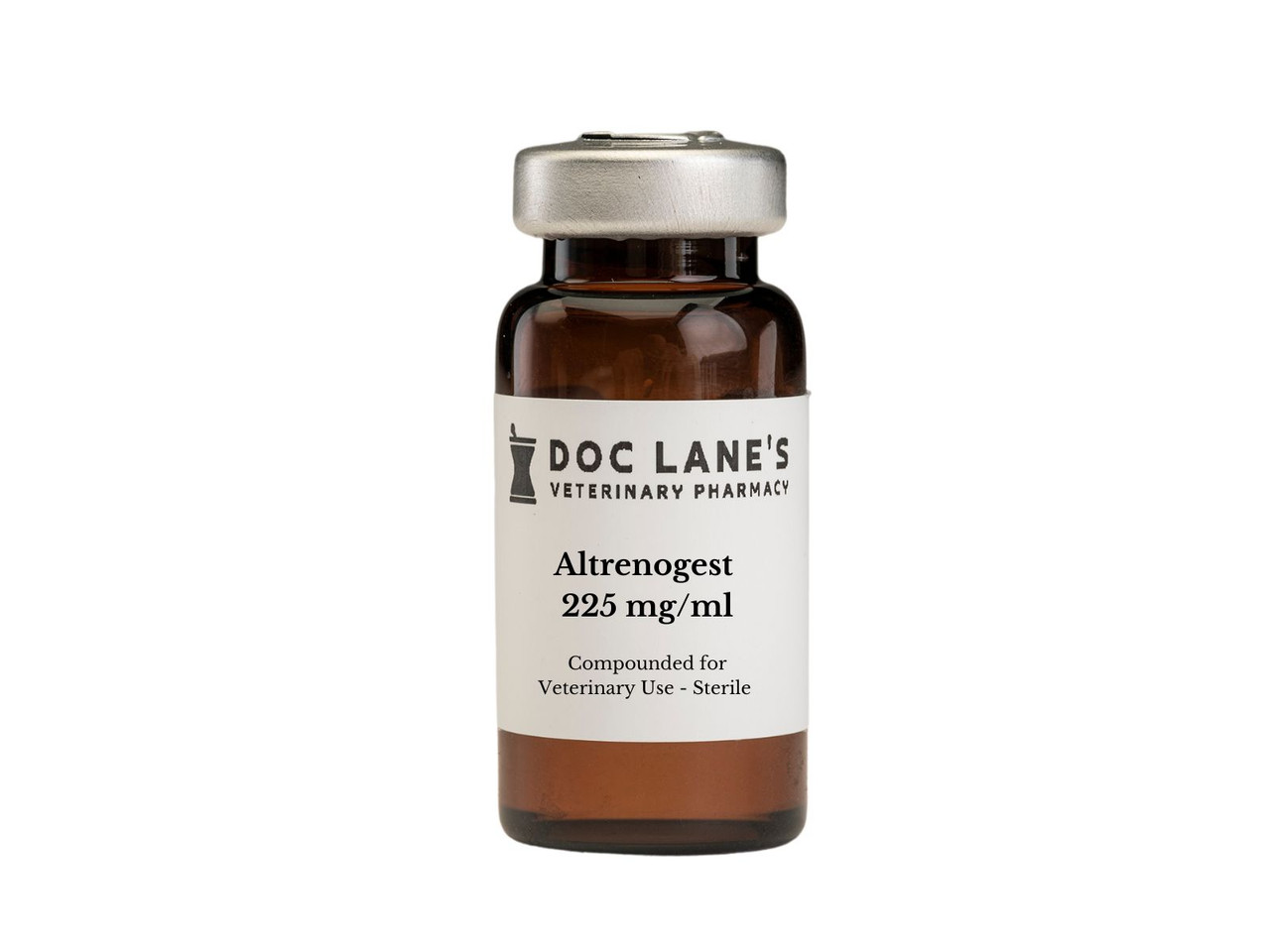 A bottle of Altrenogest 225 mg/ml Injection for veterinary use.