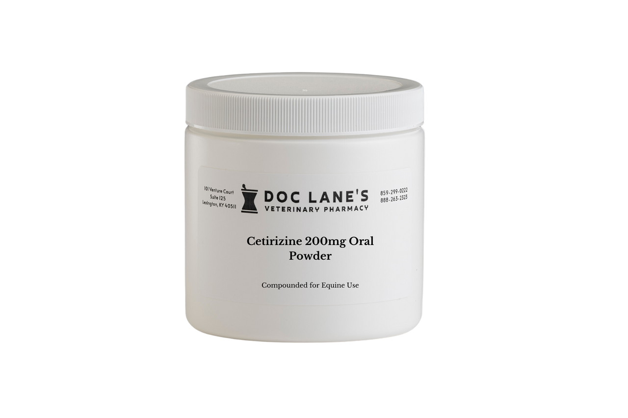 Cetirizine HCl 200 mg Oral Powder compounded by Doc Lane's Veterinary Pharmacy.