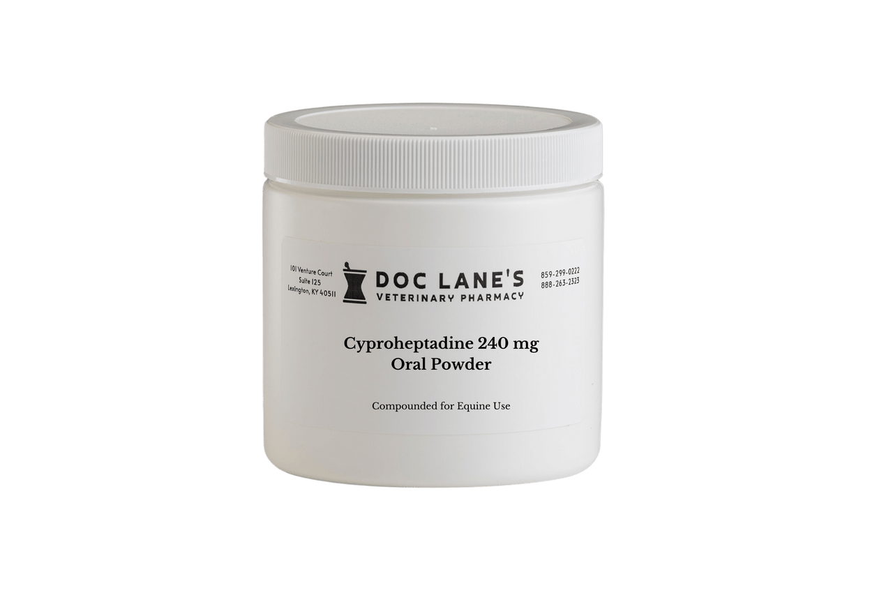 Cyproheptadine 240 mg Oral Powder compounded by Doc Lane's Veterinary Pharmacy.