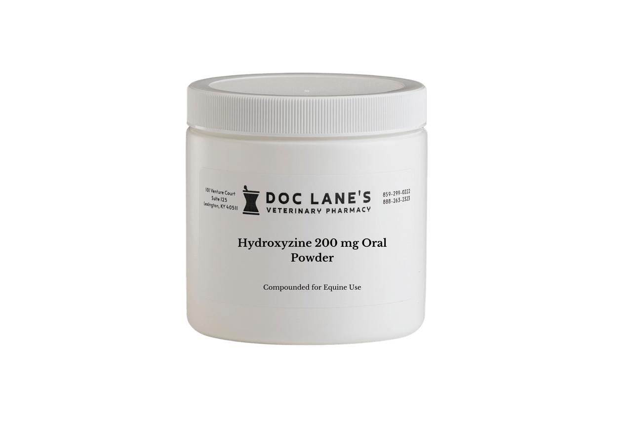 Hydroxyzine 200 mg Oral Powder compounded by Doc Lane's Veterinary Pharmacy.
