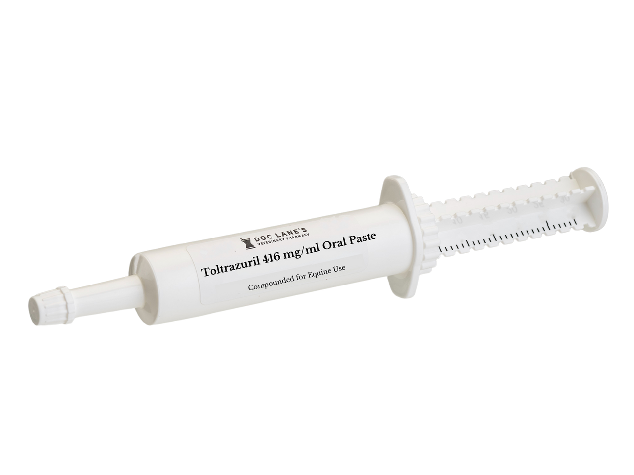 A tube of Toltrazuril 416 mg/ml Oral Paste for veterinary use.