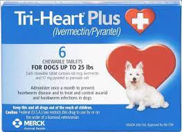 Tri-Heart Plus Chewable table for dogs, Up to 25 lbs (Blue Box)